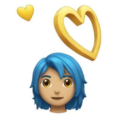 corazon azul roto sticker