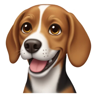Happy brown beagle  sticker