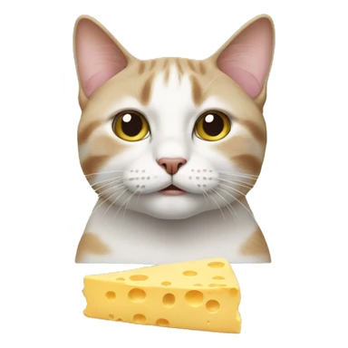 British cat with leak of cheese sticker