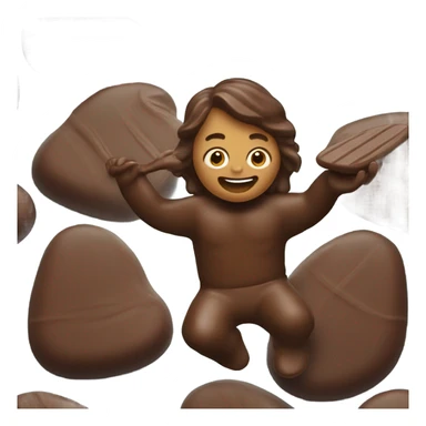 Un surfer sur du chocolat  sticker