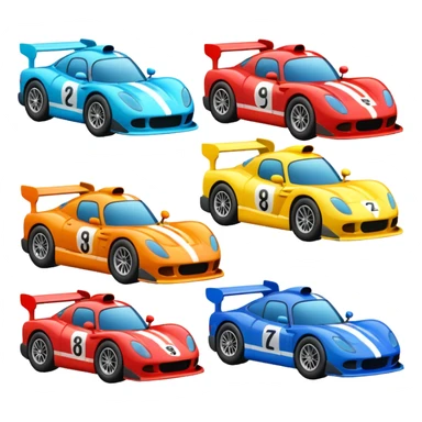 racing car emojis sticker