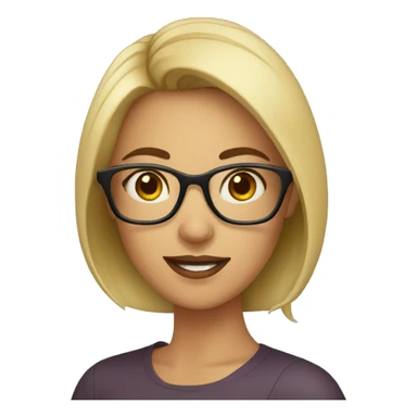 blog woman with glasses  sticker