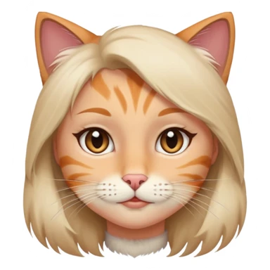 Girl half of her cat sticker