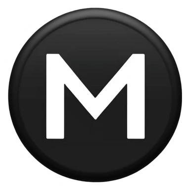 Black Circle with MB written on it sticker