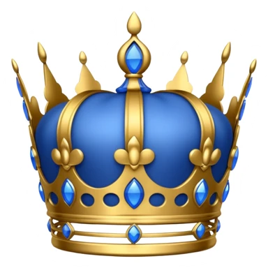 blue crown emoji sticker
