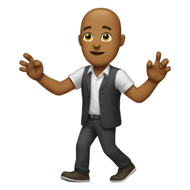 Arm walking with fingers  sticker