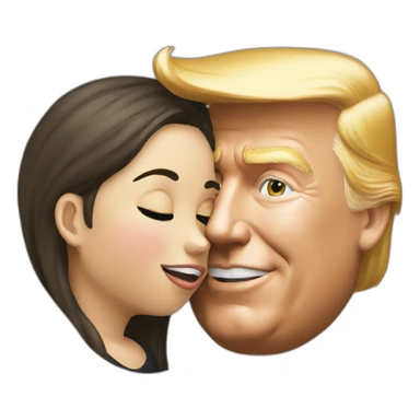 trump kissing his daughter, positivity, inclusiveness sticker