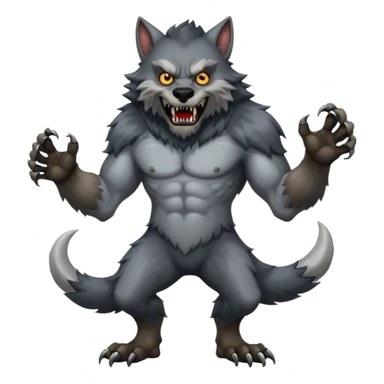 Werewolf mixed with a monster  full body sticker