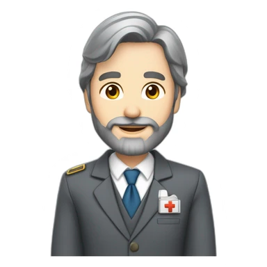 husband caucasian age 55 dark gray hair trimmed beard wearing business suit holding bible, wife asian age 55 dark hair nurse uniform, no children sticker