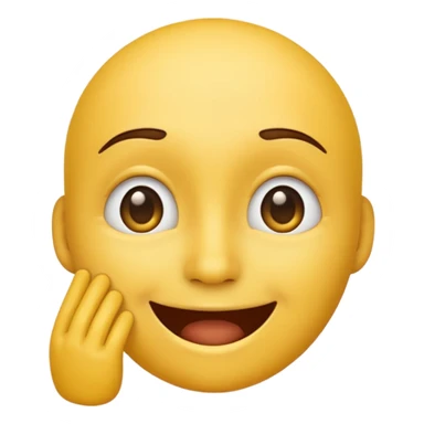 telling a secret yellow emoji sticker