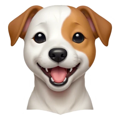 Cinematic Cute Yawning Jack Russell Terrier Portrait Emoji, Head tilted slightly with a dramatic, wide-open yawn, showcasing a compact, energetic form with floppy ears and sleepy, half-closed eyes, a slightly open mouth revealing gentle canine charm, Simplified yet irresistibly adorable features, highly detailed, glowing with a soft, cozy glow, high shine, relaxed yet expressive, stylized with a dash of whimsical canine ease, soft glowing outline, capturing the essence of a drowsy yet affectionate Jack Russell Terrier that appears ready to stretch out and yawn its way out of the screen! sticker