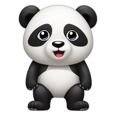 Panda tierno con consola sentado sticker