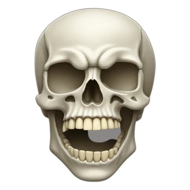 Open mouth skull sticker