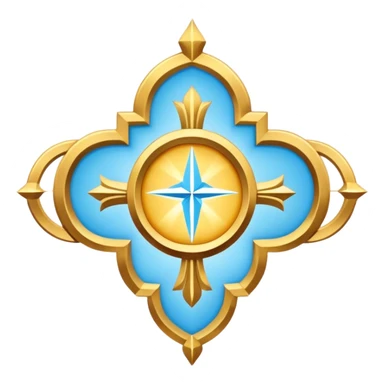 Apostle's emblem with a touch of light blue sticker
