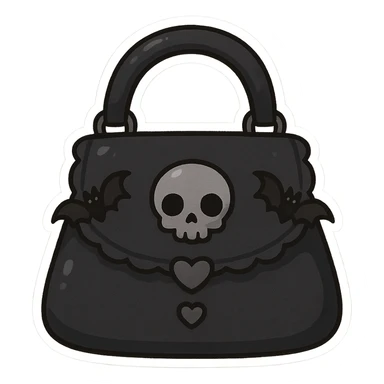 Goth black object sticker