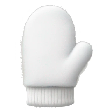 Warm fluffy white mittens sticker