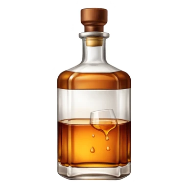 A bottle of whiskey sticker