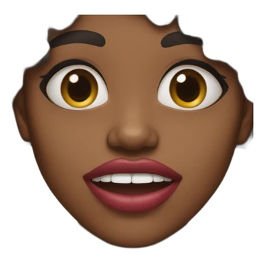 black girl with big lips sticker