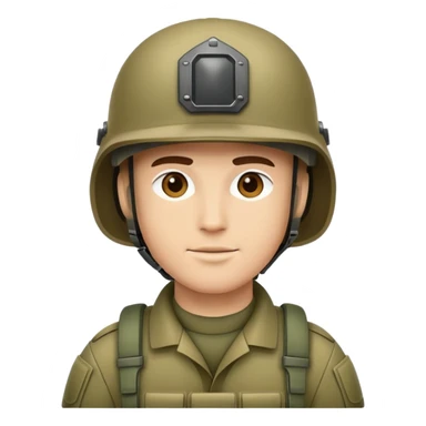 army man wearing helmet sticker