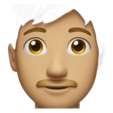 A young Man with stubble and a cloud in front of his face sticker