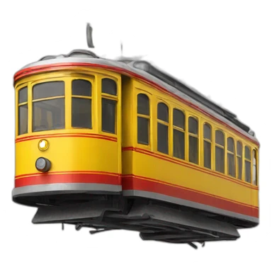 soviet red yellow tram sticker