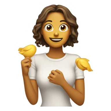 Chica tirando besos  sticker