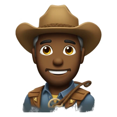 cowboy with a lasso sticker