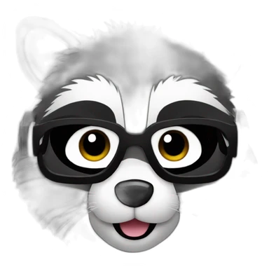 raccoon DJ sticker