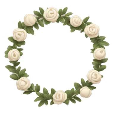 Beige and white garland  sticker