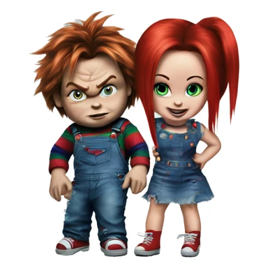 Chucky and tiffany sticker