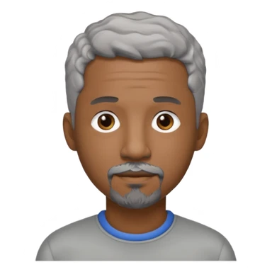 A cool debinaire black man with a very short wavy gray haired crew cut and a very short trimmed goatee beard saying goodnight. sticker