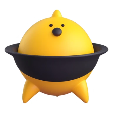 create a 3d image using a combination of black and yellow colors sticker