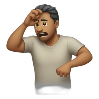 Man slapping himself sticker