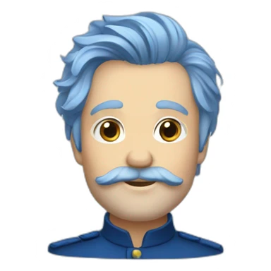 Victor Hugo Hair blue sticker