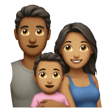 Teen Hispanic parents with a baby sticker