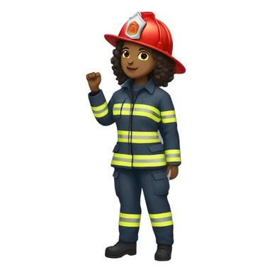 fullbody wear firefighter uniforms woman sticker