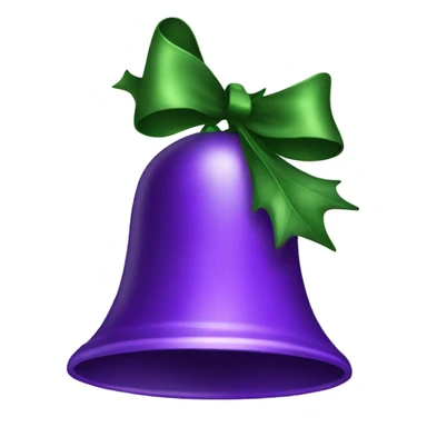 Purple Christmas bell sticker