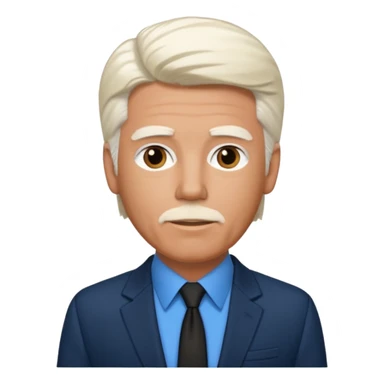 Michael McDonald with blue shirt, black suit jacket sticker