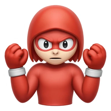 Sonic the hedgehogs friend knuckles a red animal with peach arms and white gloves sticker