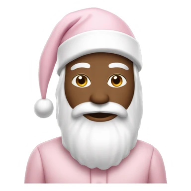 Pastel pink white Santa  sticker