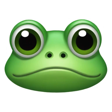 sad frog with closed eyes sticker