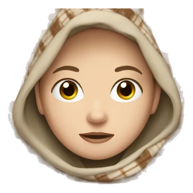 White girl in blanket sticker
