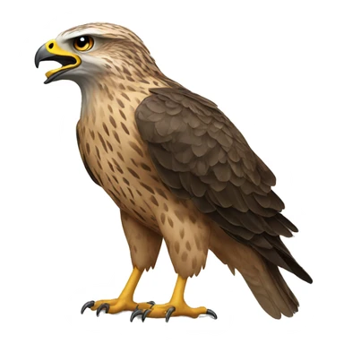 a hawk spitting sticker