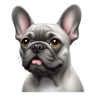 dark grey french bulldog sticker