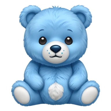 a blue bear with the diabetes awareness symbol sticker