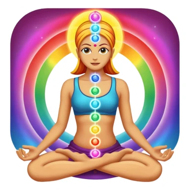 glowing chakras sticker