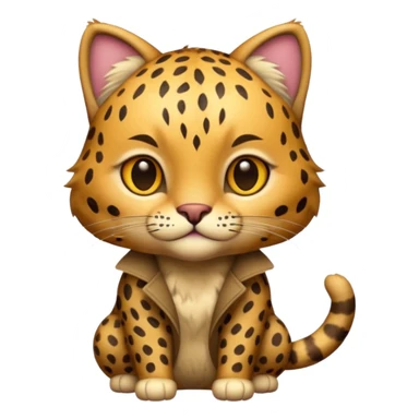 prehistoric cat wearing leopard skin sticker