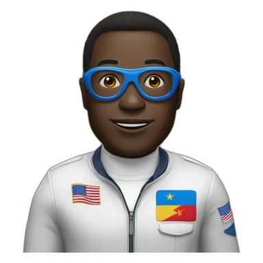 rocketman from democratic republic of congo sticker