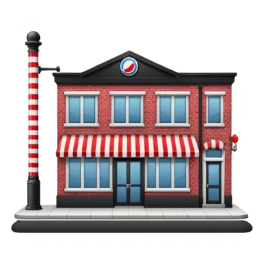 Barbershop building image sticker