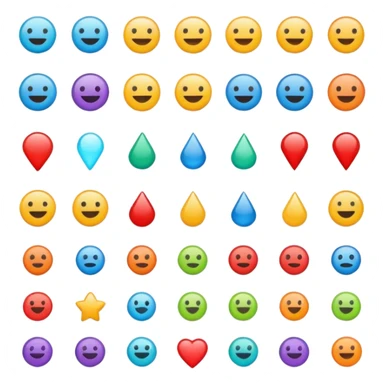 Vector minimalistic icons sticker